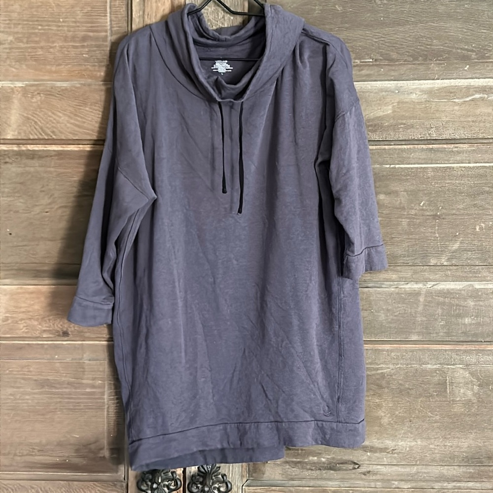 Cuddl Duds Ultra Cozy 3/4 Sleeve Cowl Neck Pullover Size large